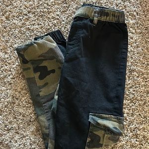 Army/black pants